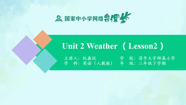 Unit 2 Weather Lesson 2 