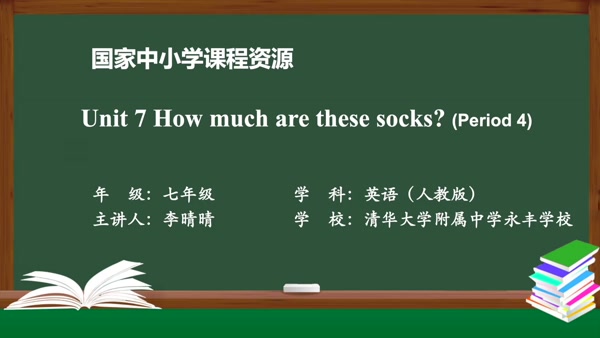 Unit 7 How much are these socks? (Period 4)