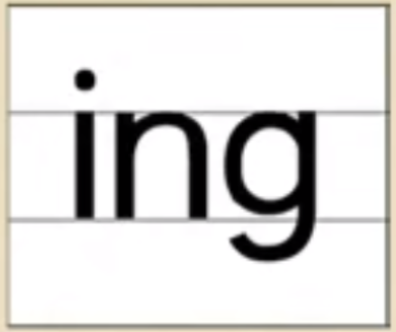 ing的发音、书写笔顺、组词、记一记、练一练