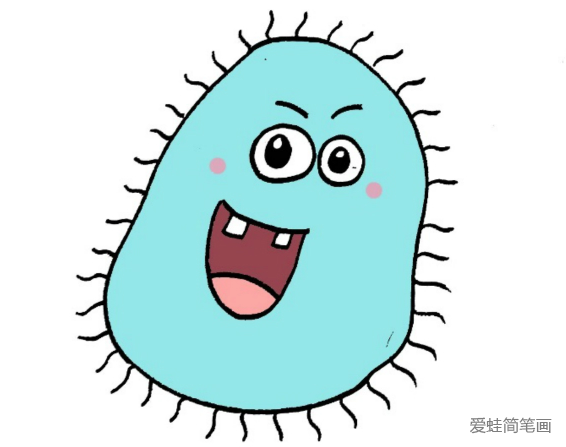 新型冠状病毒简笔画