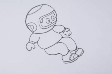 宇航员怎么画简单又好看-宇航员简笔画步骤图