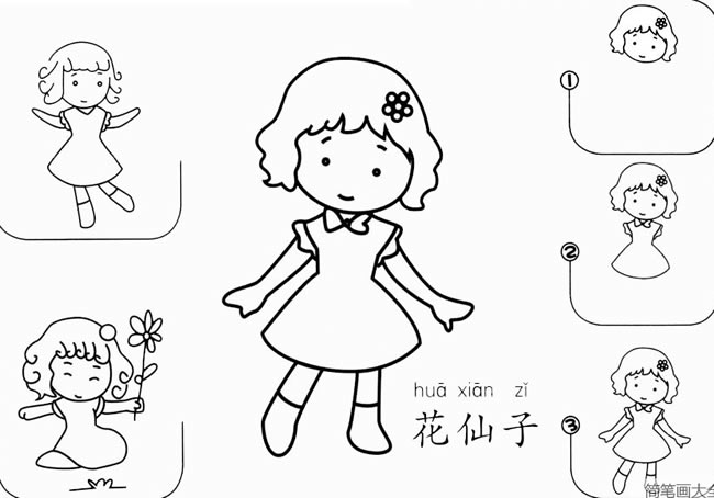 怎么画花仙子简笔画 花仙子简笔画步骤图