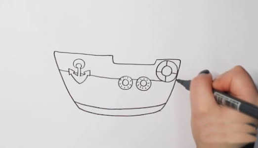 轮船怎么画漂亮又简单简笔画
