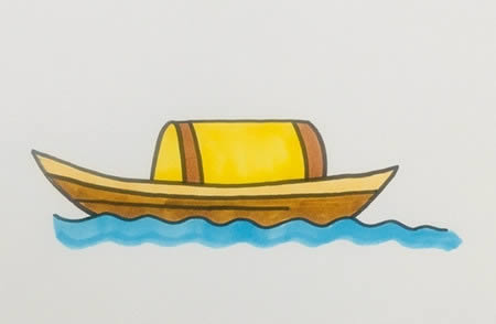 木船怎么画简笔画漂亮又简单