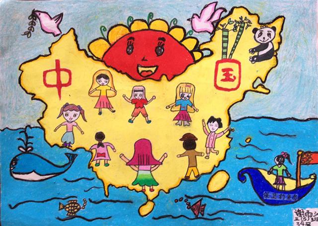 祝福祖国建国70周年欢度国庆儿童画获奖作品