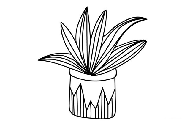 一组植物简笔画手绘图片