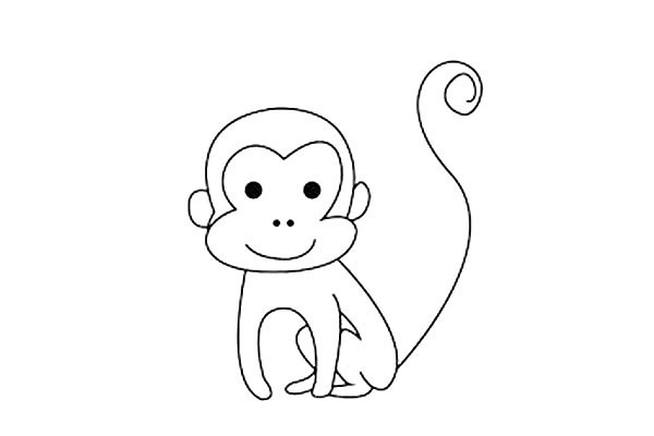 简单好画的猴子简笔画2