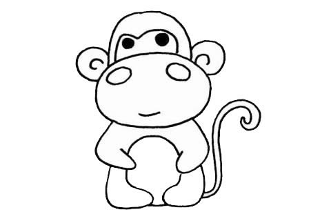 简笔画猴子的画法,怎么画猴子简单画法