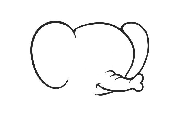 可爱的小象简笔画步骤图