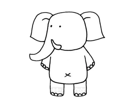 大象简笔画图片