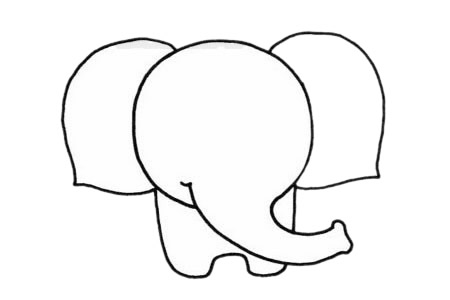 卡通大象简笔画图片