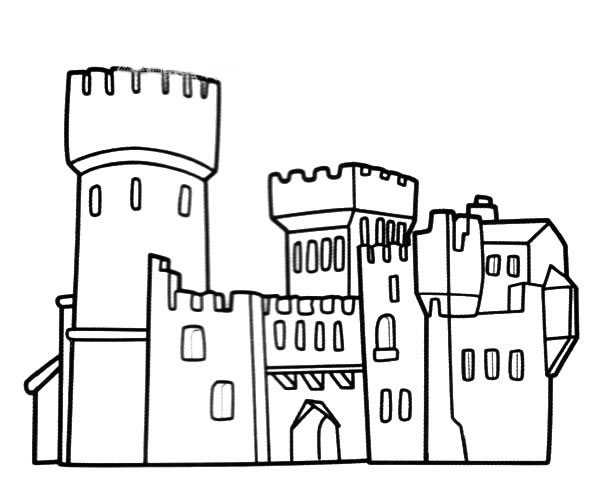 国王的城堡简笔画图片