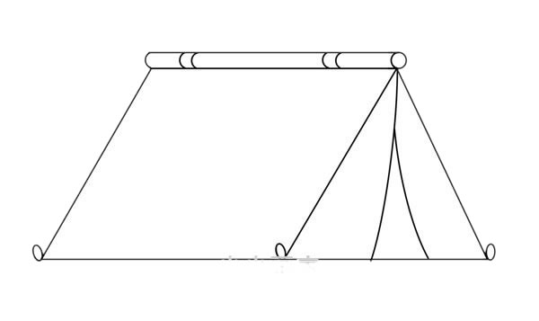 军用帐篷简笔画图片