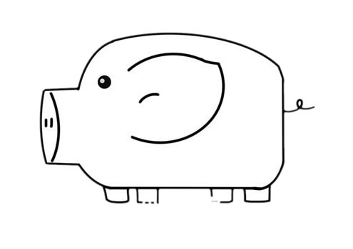 卡通小猪简笔画画法图片