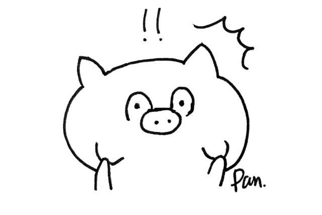可爱的小猪表情简笔画