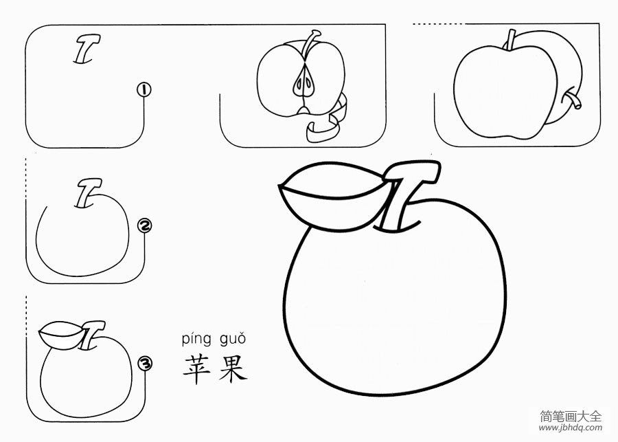 苹果怎么画