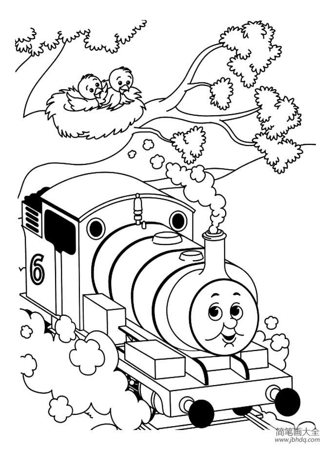托马斯小火车填色画3