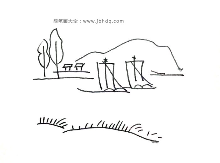 超有意境的风景简笔画7