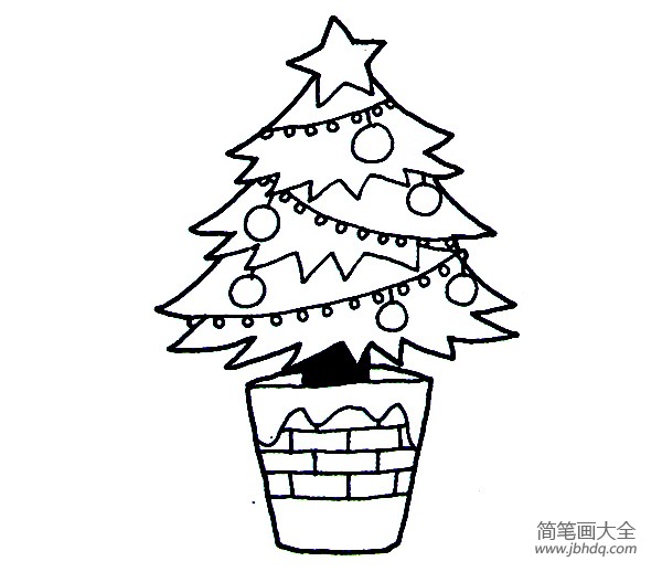 2016精美圣诞树简笔画