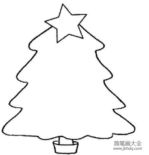 小学生圣诞树简笔画学习
