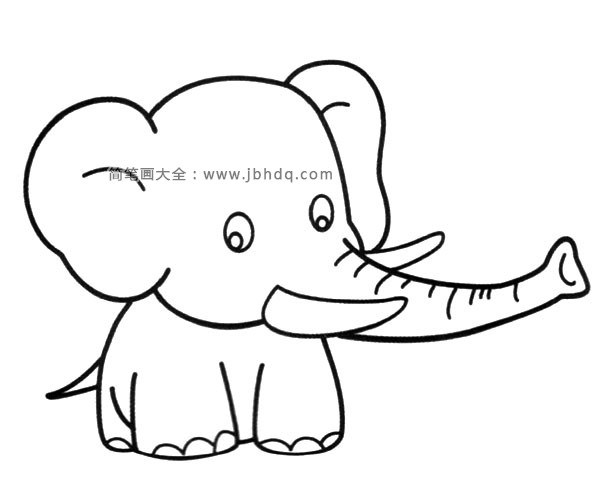 可爱的小象简笔画图片