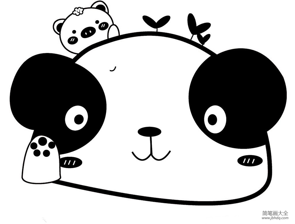 可爱大熊猫简笔画图画