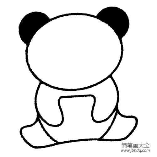 大熊猫简笔画实例及画法步骤