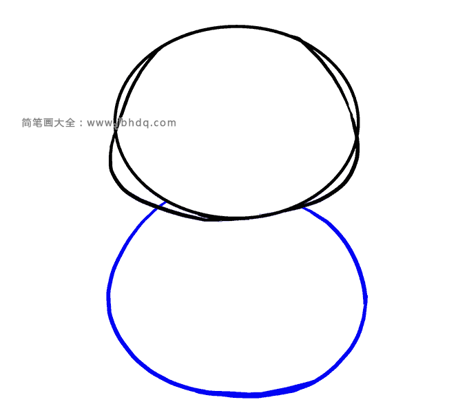 3、用一条长而弯曲的线包围另一个圆形。