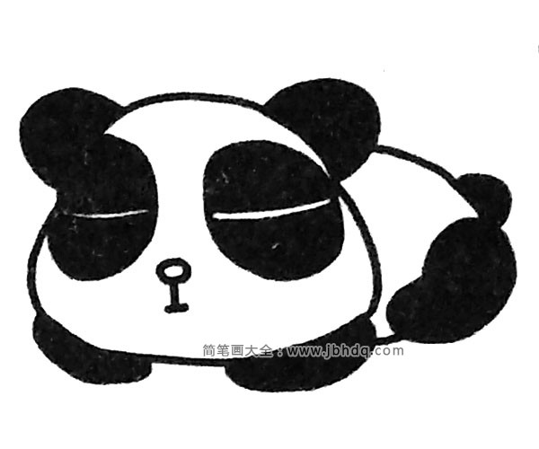 大熊猫简笔画步骤4