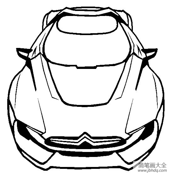 雪铁龙GT超级跑车简笔画
