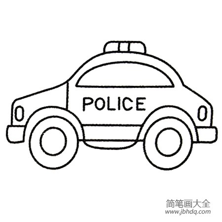 警车简笔画大全及画法步骤