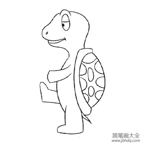 站着的乌龟简笔画