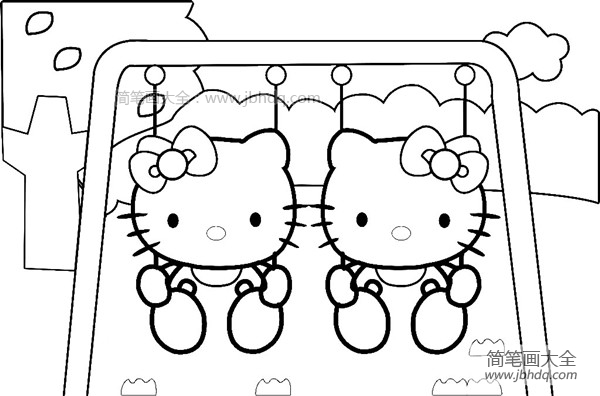 hello kitty简笔画图片