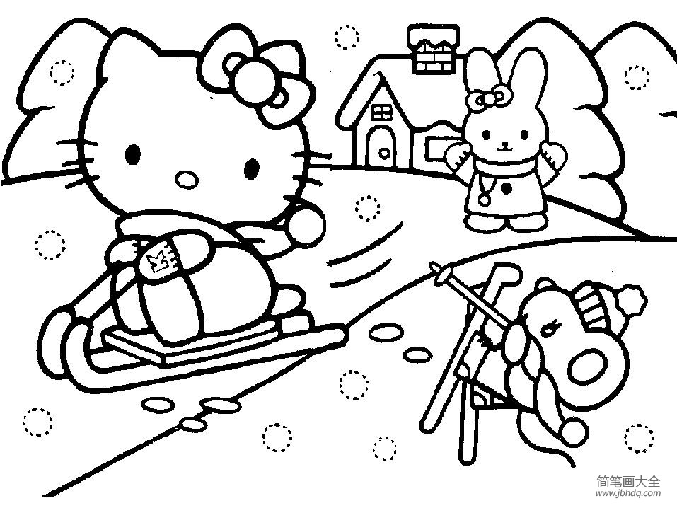 怎么画hello kitty 动漫人物简笔画画法