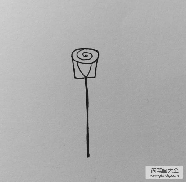 简单的玫瑰花简笔画画法