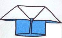 儿童手工折纸：小房子的手工折法