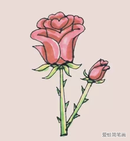 玫瑰花简笔画