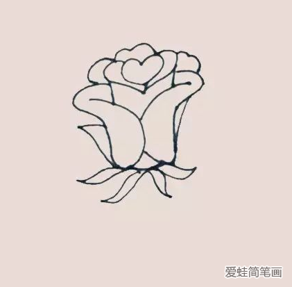 玫瑰花简笔画