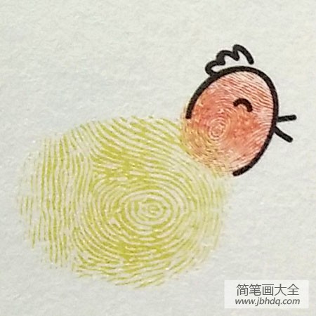 母鸡指印画教程