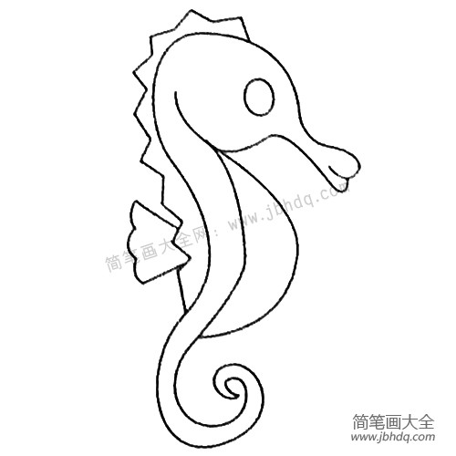 海马简笔画大全及画法步骤