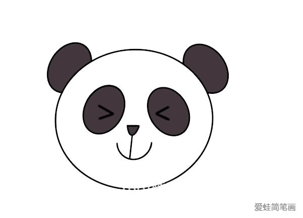 大熊猫头像简笔画