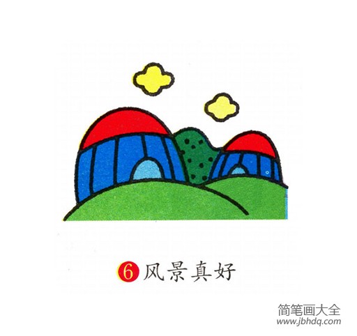 蒙古包怎么画