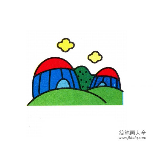 蒙古包怎么画