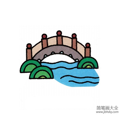 小桥流水风景怎么画