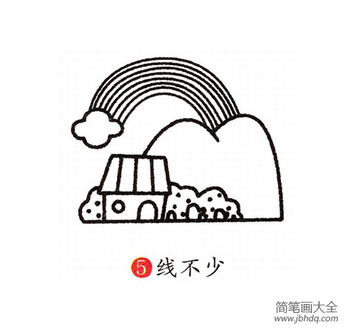 彩虹风景怎么画