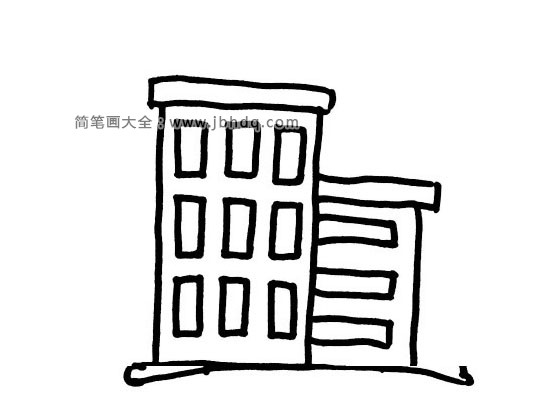 小楼房的简笔画4