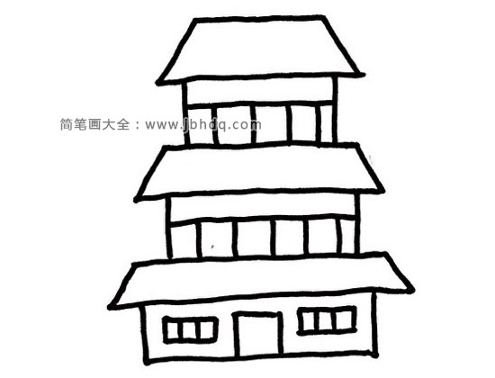 小楼房的简笔画3