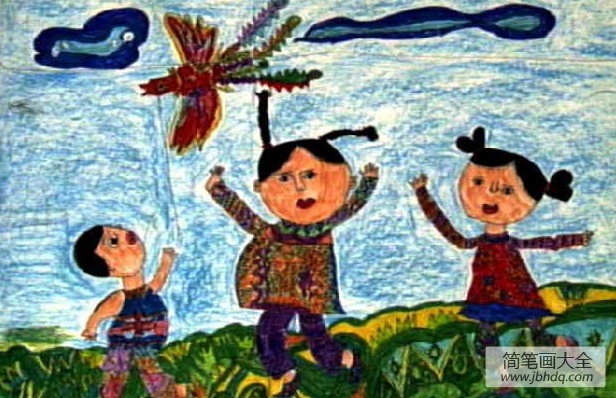 儿童装饰画 防风筝