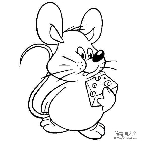 老鼠卡通形象简笔画图片