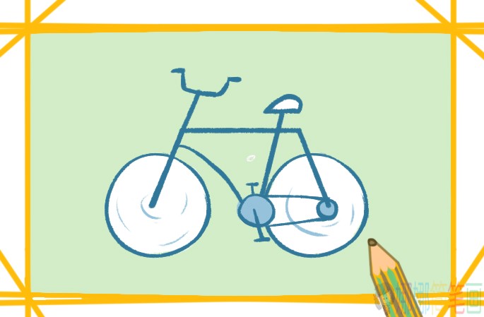 简单的自行车简笔画要怎么画